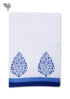 Handloom Cotton Bath Towel With Block Print Border
